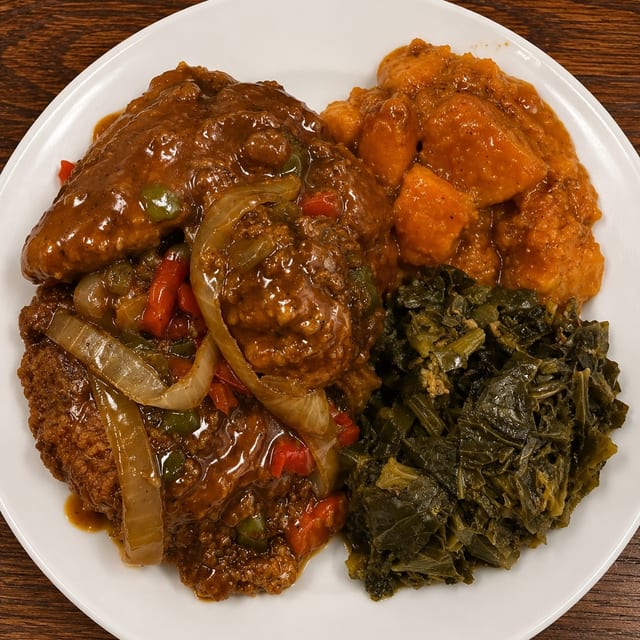 Smothered Pork Chop Dinner.